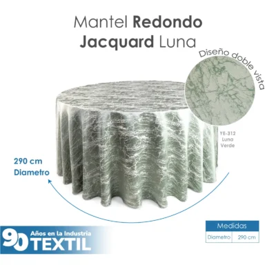 Mantel Yackard Luna Redondo YE-312 Verde: imagen 2