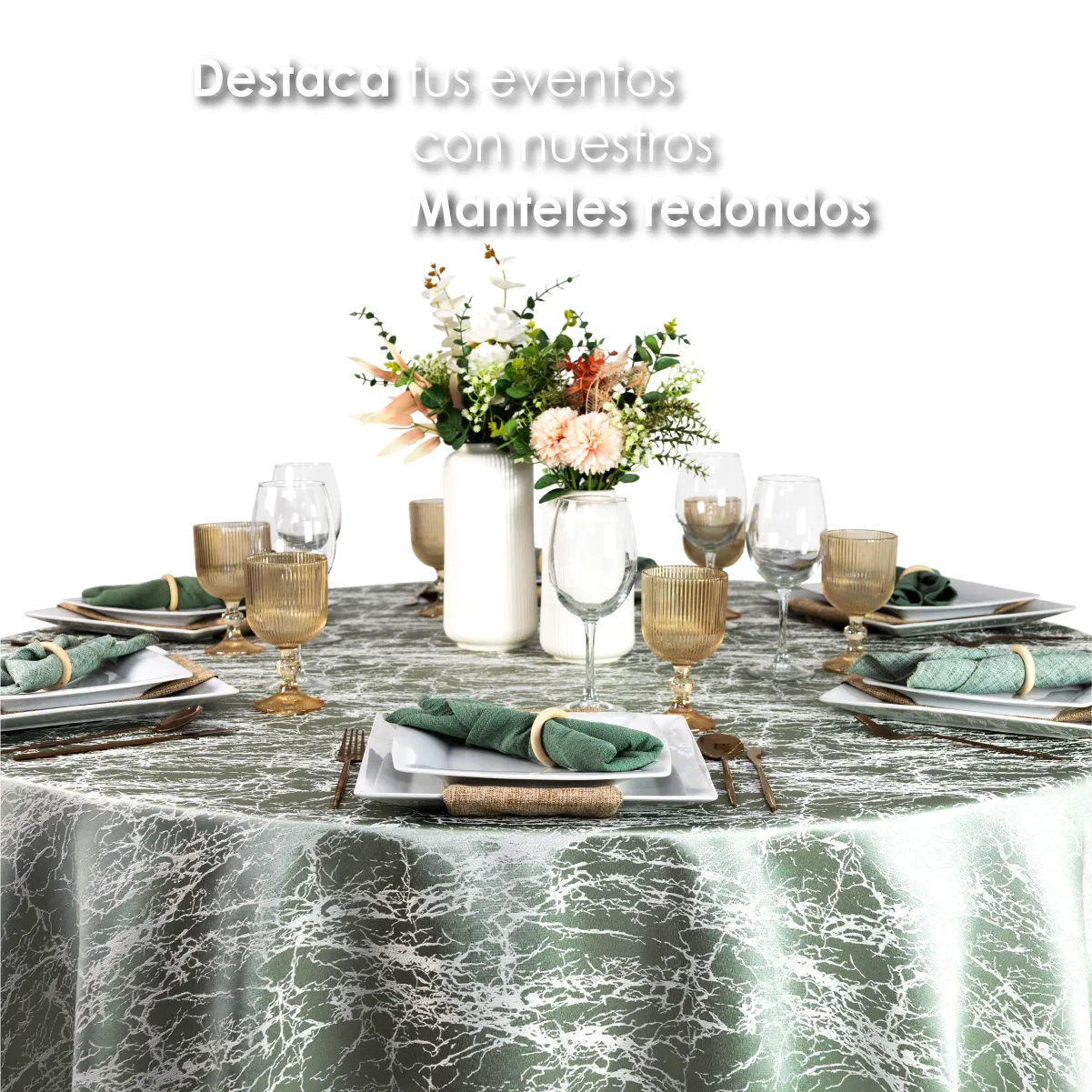 Mantel Yackard Luna Redondo YE-312 Verde: imagen 6