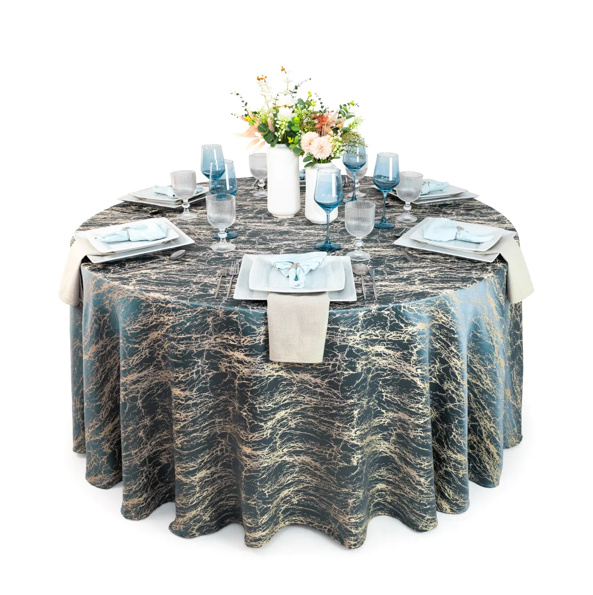 Mantel Yackard Luna Redondo YE-308 Azul: imagen 1