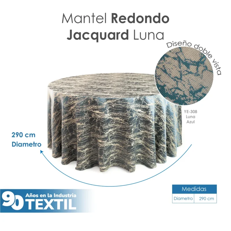 Mantel Yackard Luna Redondo YE-308 Azul