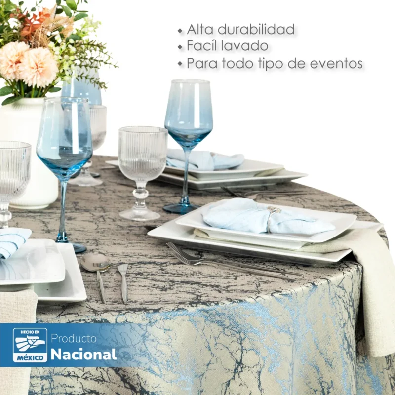 Mantel Yackard Luna Redondo YE-308 Azul