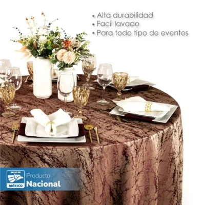 Mantel Yackard Luna Redondo YE-311 Vino: imagen 4