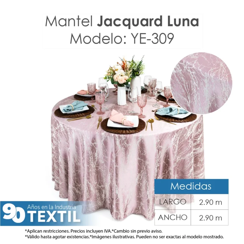 Mantel Yackard Luna Redondo YE-309 Rosa