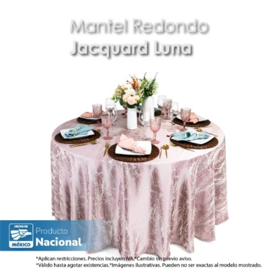 Mantel Yackard Luna Redondo YE-309 Rosa: imagen 4