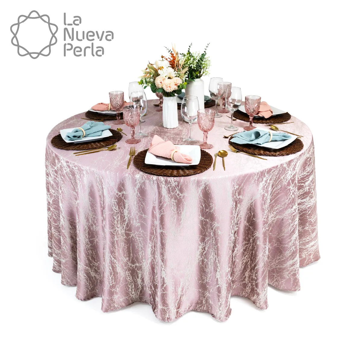 Mantel Yackard Luna Redondo YE-309 Rosa: imagen 1