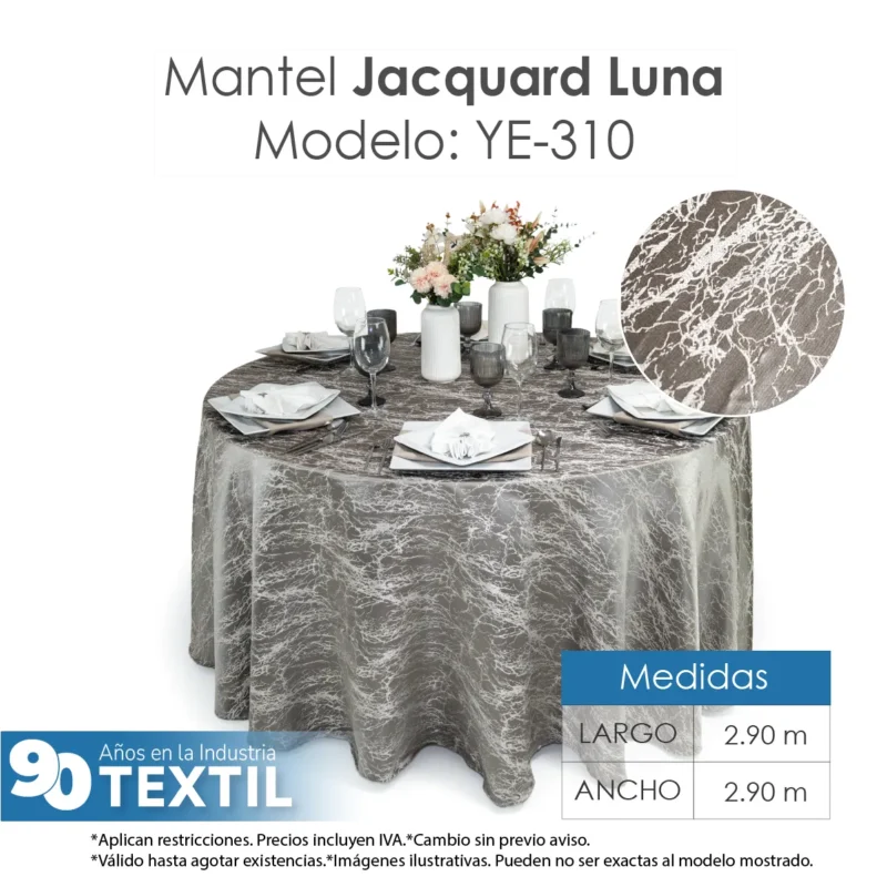 Mantel Yackard Luna Redondo YE-310 Gris