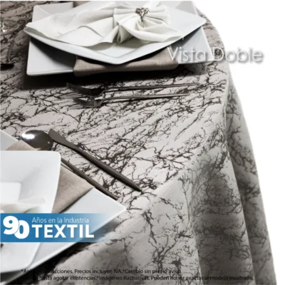 Mantel Yackard Luna Redondo YE-310 Gris: imagen 6