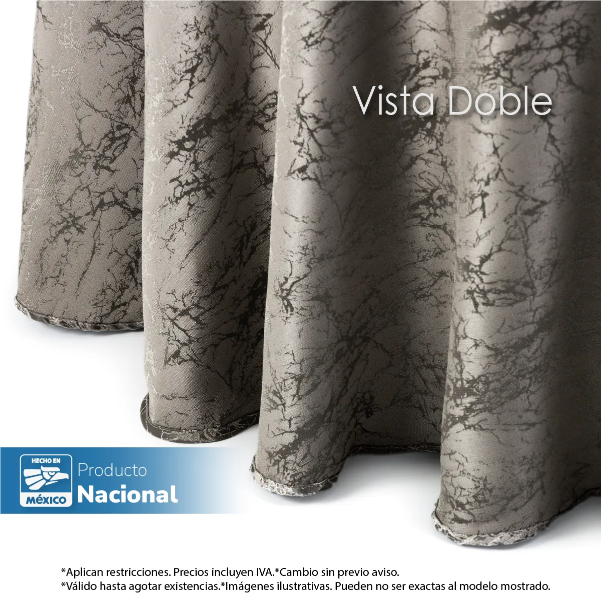 Mantel Yackard Luna Redondo YE-310 Gris: imagen 4
