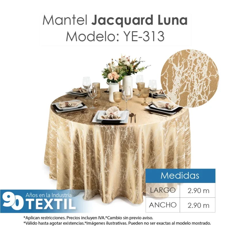 Mantel Yackard Luna Redondo YE-313 Oro