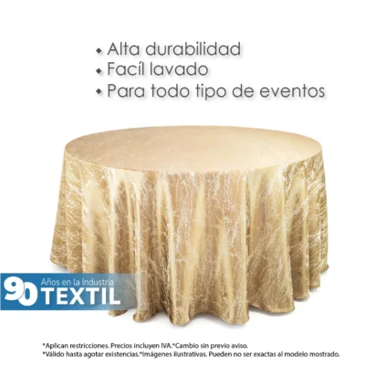 Mantel Yackard Luna Redondo YE-313 Oro: imagen 6
