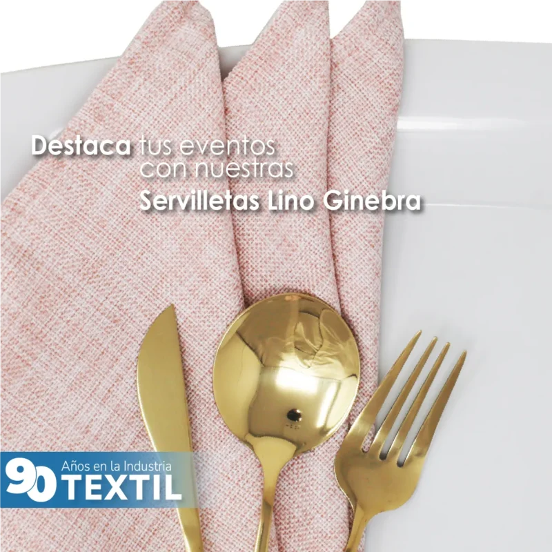 Servilleta Lino Ginebra 45x45 cm Palo de Rosa Claro