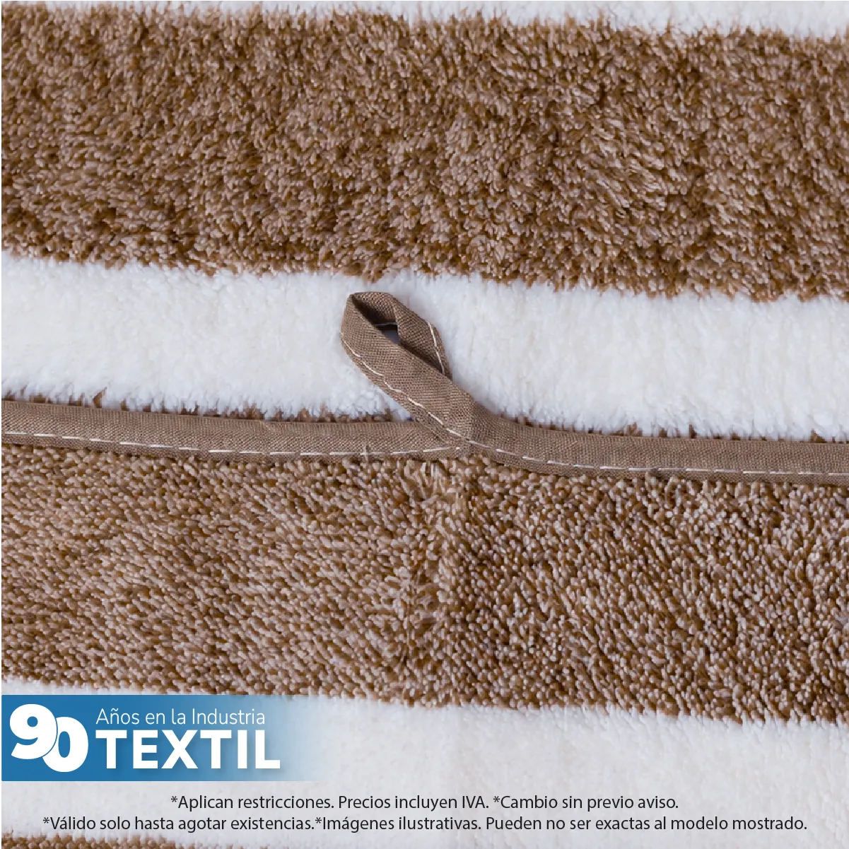 Toalla Microfibra Rayas Medio Baño 70 X 140 Color Chocolate: imagen 4
